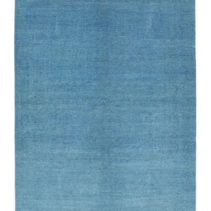 Overdye 5' 11" X 8' 3" Hand Knotted Wool Rug 5' 11" X 8' 3" (180 X 251) / Blue / Wool