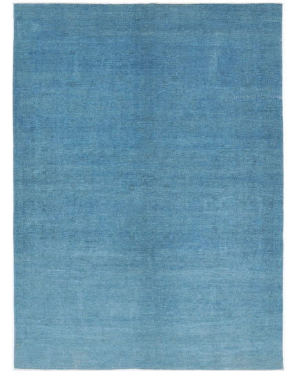 Overdye 5' 11" X 8' 3" Hand Knotted Wool Rug 5' 11" X 8' 3" (180 X 251) / Blue / Wool