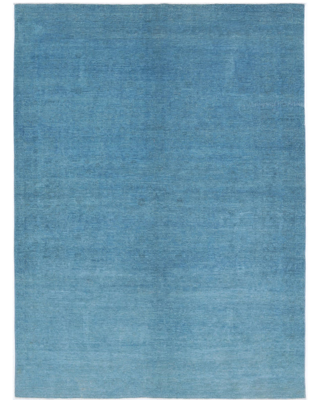 Overdye 5' 11" X 8' 3" Hand Knotted Wool Rug 5' 11" X 8' 3" (180 X 251) / Blue / Wool