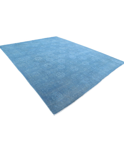 Overdye 9' 10" X 12' 7" Hand Knotted Wool Rug 9' 10" X 12' 7" (300 X 383) / Blue / Wool