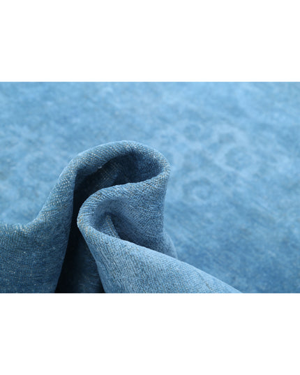 Overdye 9' 10" X 12' 7" Hand Knotted Wool Rug 9' 10" X 12' 7" (300 X 383) / Blue / Wool