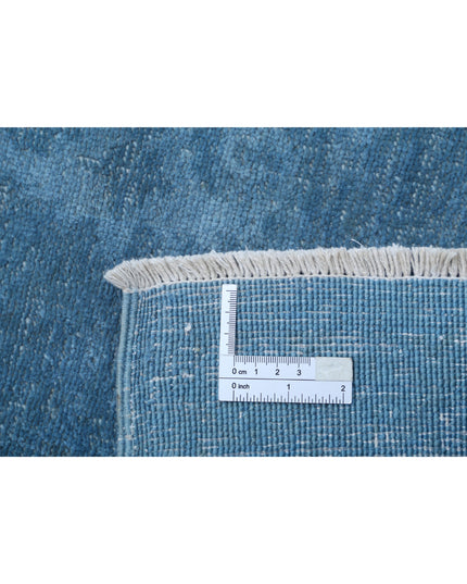 Overdye 9' 10" X 12' 7" Hand Knotted Wool Rug 9' 10" X 12' 7" (300 X 383) / Blue / Wool