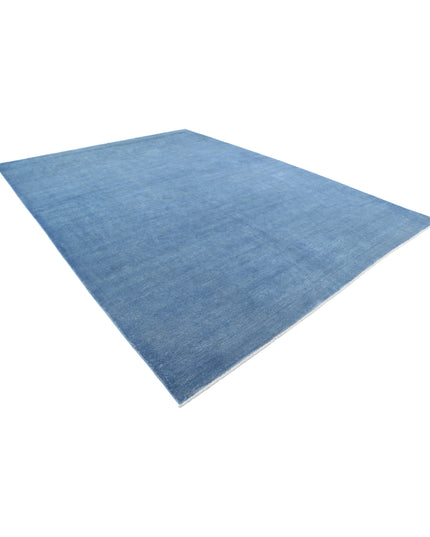 Overdye 9' 11" X 13' 6" Hand Knotted Wool Rug 9' 11" X 13' 6" (302 X 411) / Blue / Wool