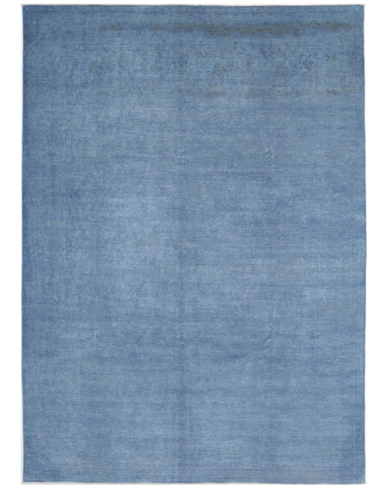 Overdye 9' 11" X 13' 6" Hand Knotted Wool Rug 9' 11" X 13' 6" (302 X 411) / Blue / Wool