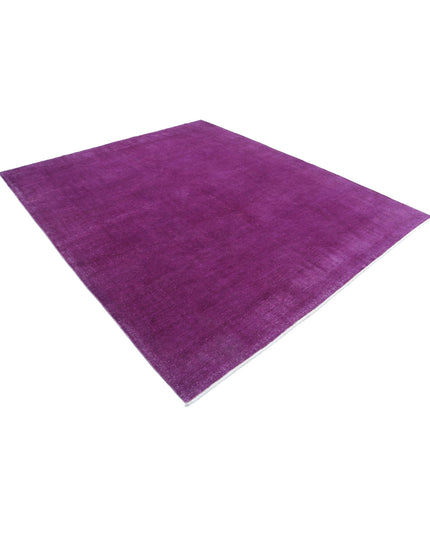 Overdye 7' 11" X 9' 4" Hand Knotted Wool Rug 7' 11" X 9' 4" (241 X 284) / Magenta / Wool