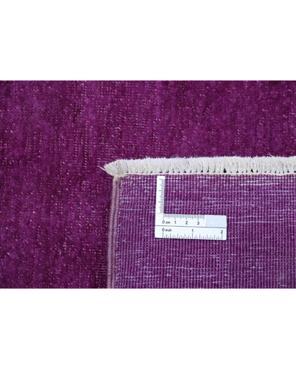 Overdye 7' 11" X 9' 4" Hand Knotted Wool Rug 7' 11" X 9' 4" (241 X 284) / Magenta / Wool