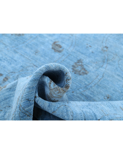 Overdye 5' 0" X 7' 3" Hand Knotted Wool Rug 5' 0" X 7' 3" (152 X 221) / Blue / Wool