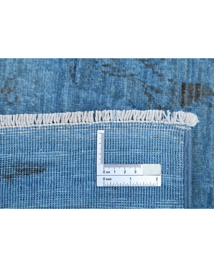 Overdye 5' 0" X 7' 3" Hand Knotted Wool Rug 5' 0" X 7' 3" (152 X 221) / Blue / Wool