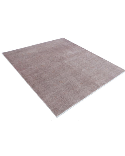 Overdye 5' 10" X 6' 6" Hand Knotted Wool Rug 5' 10" X 6' 6" (178 X 198) / Taupe / Wool