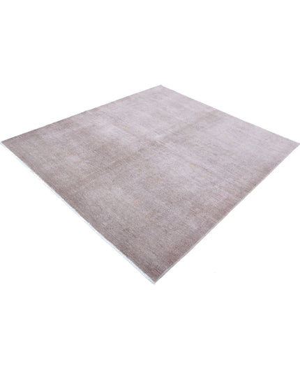 Overdye 5' 10" X 6' 6" Hand Knotted Wool Rug 5' 10" X 6' 6" (178 X 198) / Taupe / Wool
