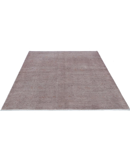 Overdye 5' 10" X 6' 6" Hand Knotted Wool Rug 5' 10" X 6' 6" (178 X 198) / Taupe / Wool