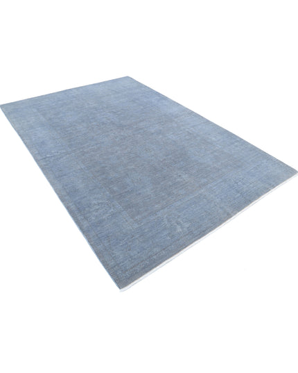 Overdye 5' 11" X 8' 6" Hand Knotted Wool Rug 5' 11" X 8' 6" (180 X 259) / Grey / Wool