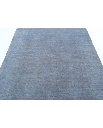 Overdye 5' 11" X 8' 6" Hand Knotted Wool Rug 5' 11" X 8' 6" (180 X 259) / Grey / Wool