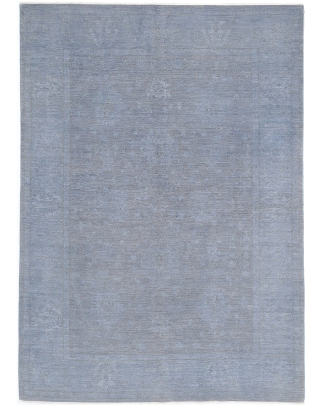 Overdye 5' 11" X 8' 6" Hand Knotted Wool Rug 5' 11" X 8' 6" (180 X 259) / Grey / Wool