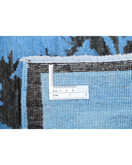 Overdye 6' 2" X 8' 1" Hand Knotted Wool Rug 6' 2" X 8' 1" (188 X 246) / Blue / Wool