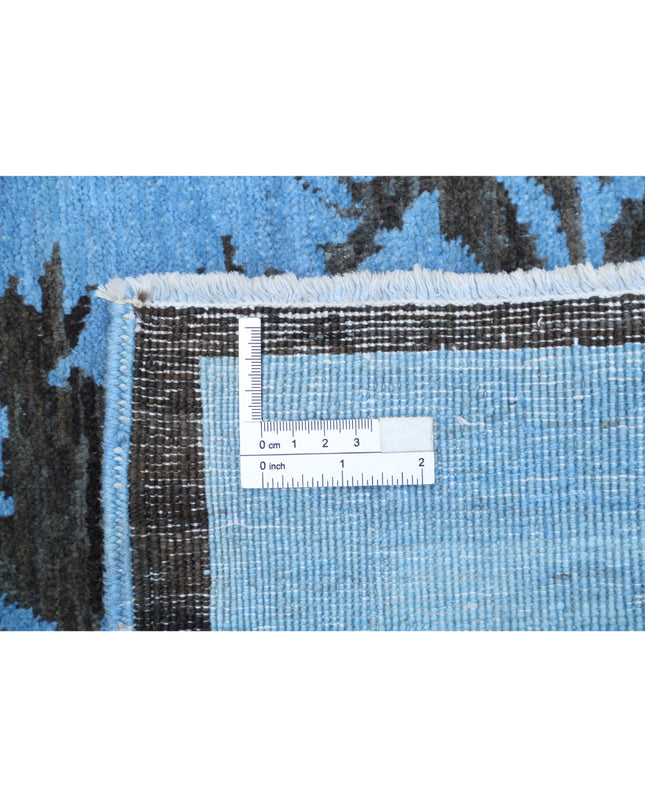 Overdye 6' 2" X 8' 1" Hand Knotted Wool Rug 6' 2" X 8' 1" (188 X 246) / Blue / Wool