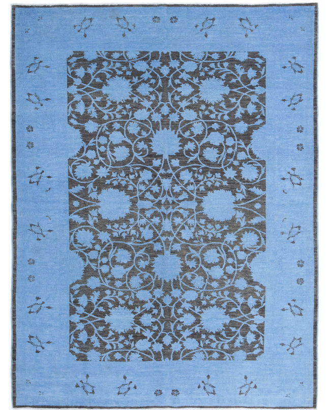 Overdye 6' 2" X 8' 1" Hand Knotted Wool Rug 6' 2" X 8' 1" (188 X 246) / Blue / Wool