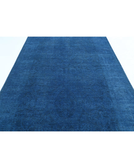 Overdye 5' 11" X 9' 9" Hand Knotted Wool Rug 5' 11" X 9' 9" (180 X 297) / Blue / Wool