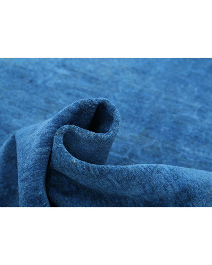 Overdye 5' 11" X 9' 9" Hand Knotted Wool Rug 5' 11" X 9' 9" (180 X 297) / Blue / Wool