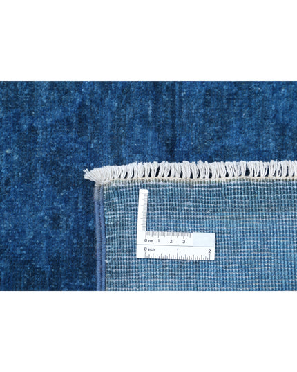 Overdye 5' 11" X 9' 9" Hand Knotted Wool Rug 5' 11" X 9' 9" (180 X 297) / Blue / Wool