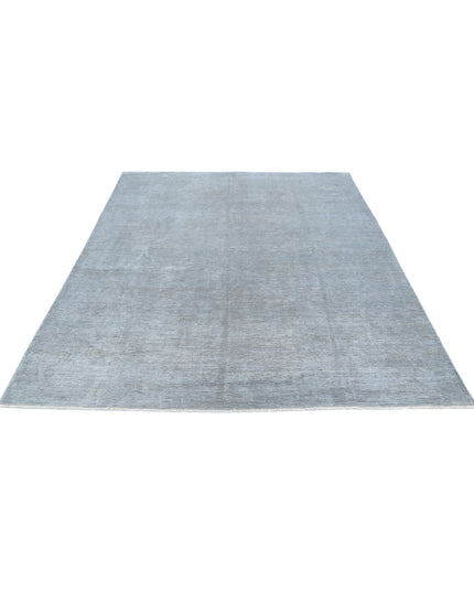 Overdye 6' 2" X 8' 1" Hand Knotted Wool Rug 6' 2" X 8' 1" (188 X 246) / Grey / Wool