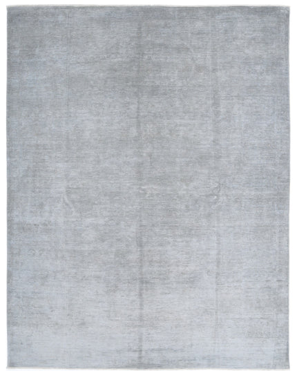 Overdye 6' 2" X 8' 1" Hand Knotted Wool Rug 6' 2" X 8' 1" (188 X 246) / Grey / Wool