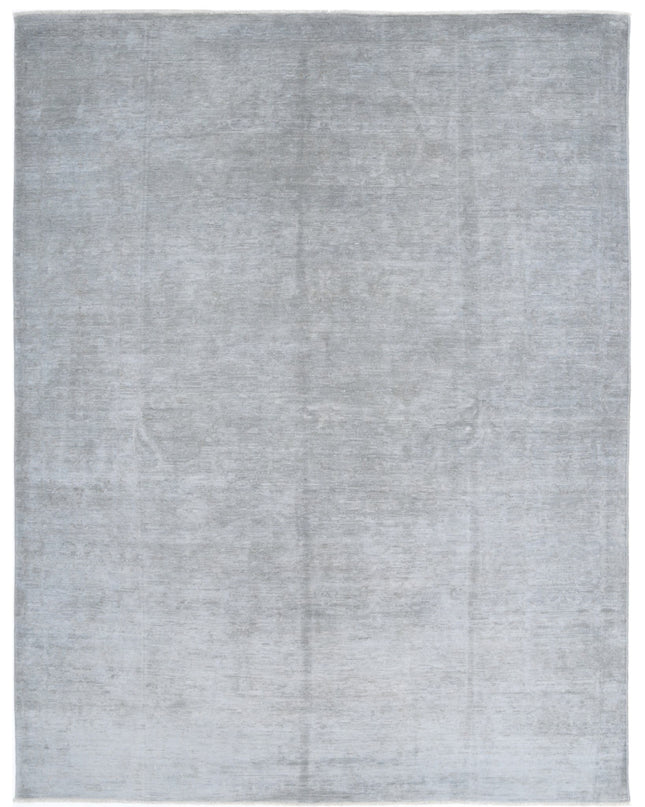 Overdye 6' 2" X 8' 1" Hand Knotted Wool Rug 6' 2" X 8' 1" (188 X 246) / Grey / Wool