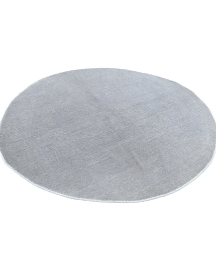 Overdye 6' 2" X 6' 0" Hand Knotted Wool Rug 6' 2" X 6' 0" (188 X 183) / Grey / Wool