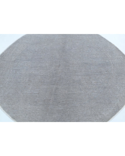Overdye 6' 2" X 6' 0" Hand Knotted Wool Rug 6' 2" X 6' 0" (188 X 183) / Grey / Wool