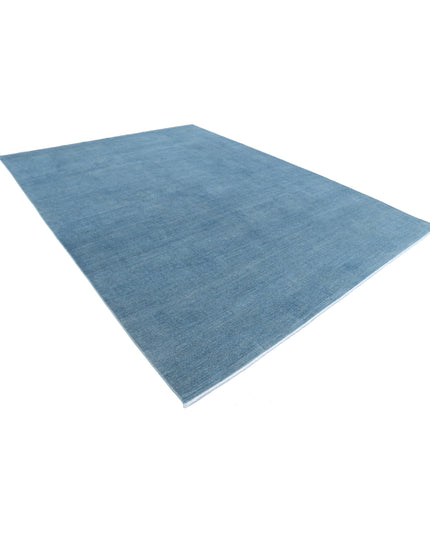 Overdye 8' 11" X 11' 9" Hand Knotted Wool Rug 8' 11" X 11' 9" (272 X 358) / Blue / Wool