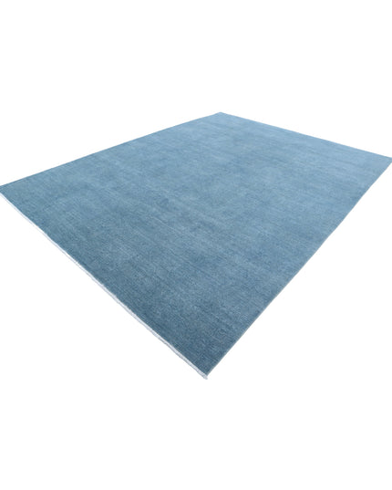 Overdye 8' 11" X 11' 9" Hand Knotted Wool Rug 8' 11" X 11' 9" (272 X 358) / Blue / Wool