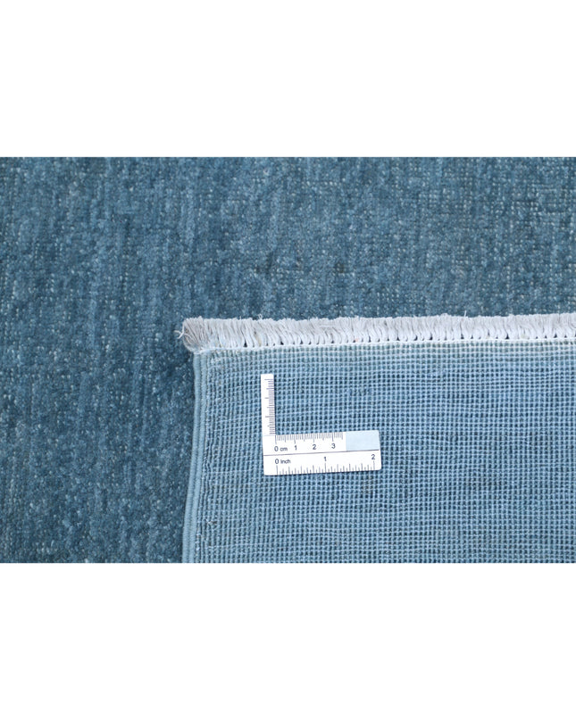 Overdye 8' 11" X 11' 9" Hand Knotted Wool Rug 8' 11" X 11' 9" (272 X 358) / Blue / Wool