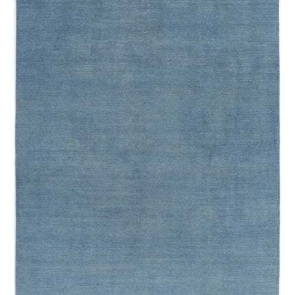 Overdye 8' 11" X 11' 9" Hand Knotted Wool Rug 8' 11" X 11' 9" (272 X 358) / Blue / Wool