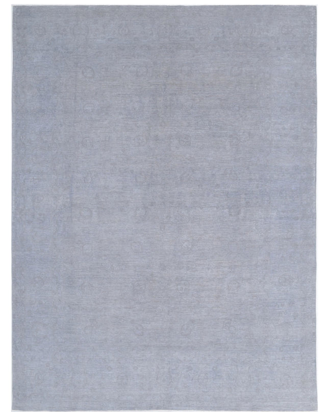 Overdye 9' 0" X 12' 4" Hand Knotted Wool Rug 9' 0" X 12' 4" (274 X 376) / Grey / Wool