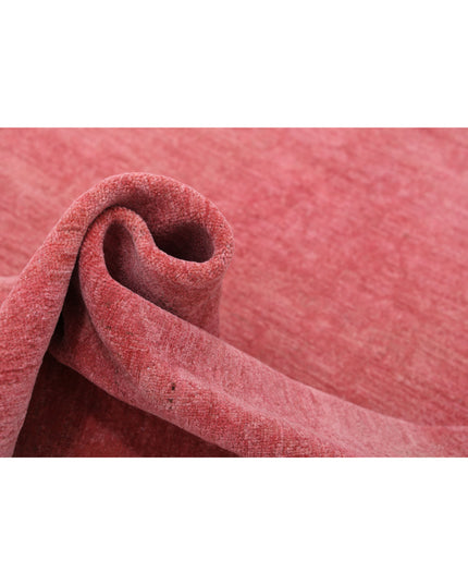 Overdye 6' 1" X 8' 8" Hand Knotted Wool Rug 6' 1" X 8' 8" (185 X 264) / Pink / Wool