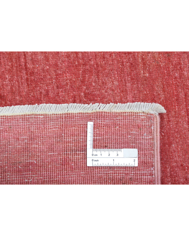 Overdye 6' 1" X 8' 8" Hand Knotted Wool Rug 6' 1" X 8' 8" (185 X 264) / Pink / Wool