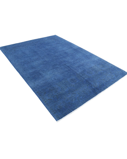 Overdye 6' 3" X 8' 8" Hand Knotted Wool Rug 6' 3" X 8' 8" (191 X 264) / Blue / Wool
