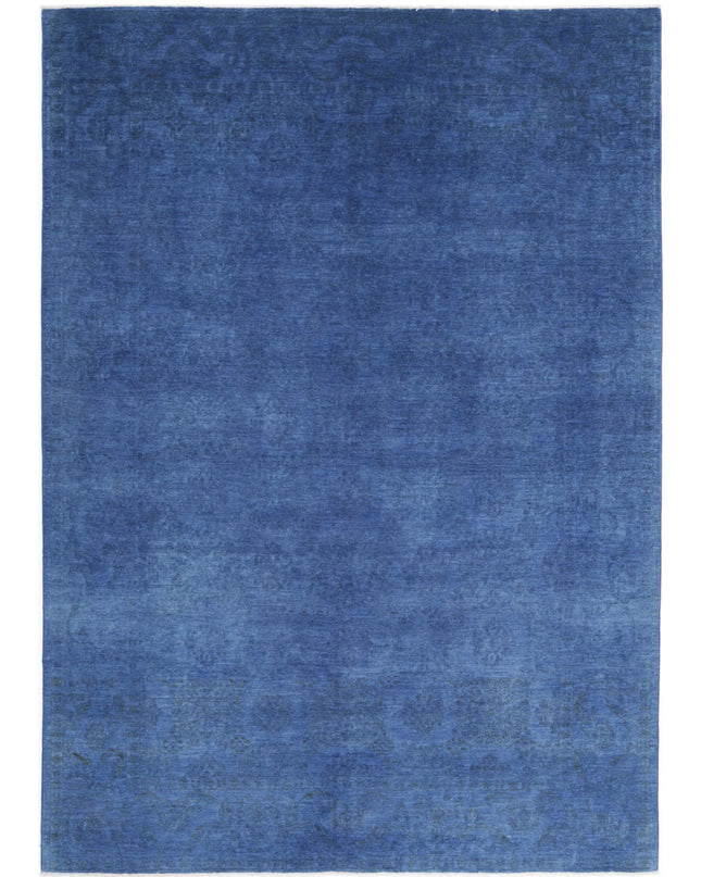 Overdye 6' 3" X 8' 8" Hand Knotted Wool Rug 6' 3" X 8' 8" (191 X 264) / Blue / Wool