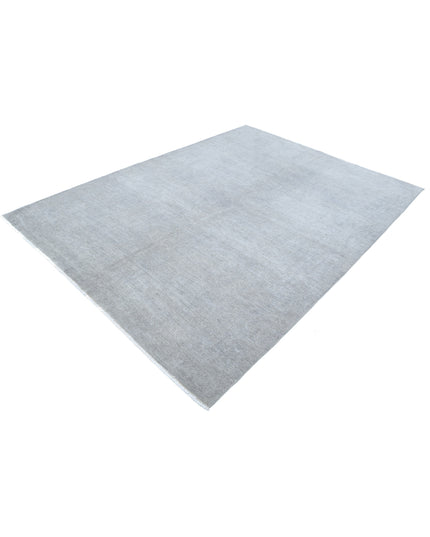 Overdye 6' 3" X 8' 3" Hand Knotted Wool Rug 6' 3" X 8' 3" (191 X 251) / Grey / Wool
