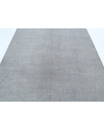 Overdye 6' 3" X 8' 3" Hand Knotted Wool Rug 6' 3" X 8' 3" (191 X 251) / Grey / Wool