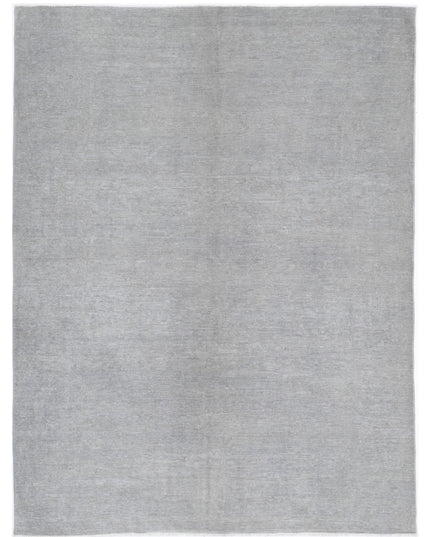 Overdye 6' 3" X 8' 3" Hand Knotted Wool Rug 6' 3" X 8' 3" (191 X 251) / Grey / Wool