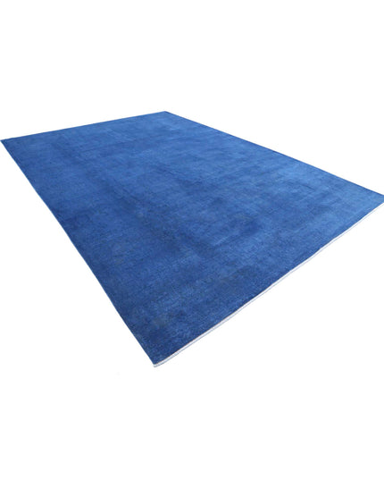 Overdye 9' 7" X 13' 6" Hand Knotted Wool Rug 9' 7" X 13' 6" (292 X 411) / Blue / Wool