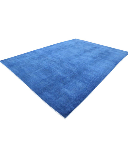 Overdye 9' 7" X 13' 6" Hand Knotted Wool Rug 9' 7" X 13' 6" (292 X 411) / Blue / Wool