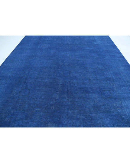 Overdye 9' 7" X 13' 6" Hand Knotted Wool Rug 9' 7" X 13' 6" (292 X 411) / Blue / Wool