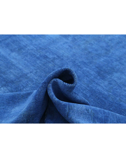 Overdye 9' 7" X 13' 6" Hand Knotted Wool Rug 9' 7" X 13' 6" (292 X 411) / Blue / Wool