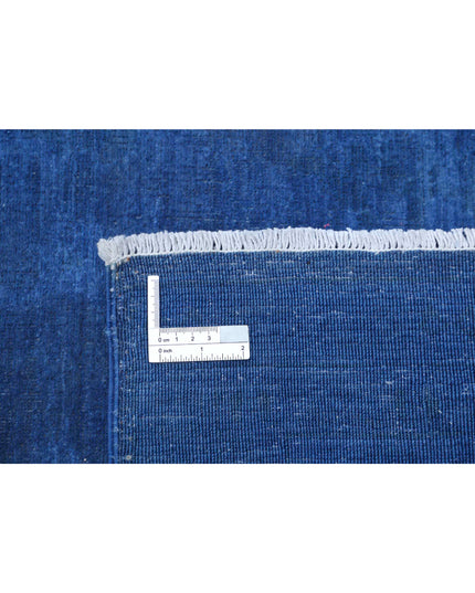 Overdye 9' 7" X 13' 6" Hand Knotted Wool Rug 9' 7" X 13' 6" (292 X 411) / Blue / Wool