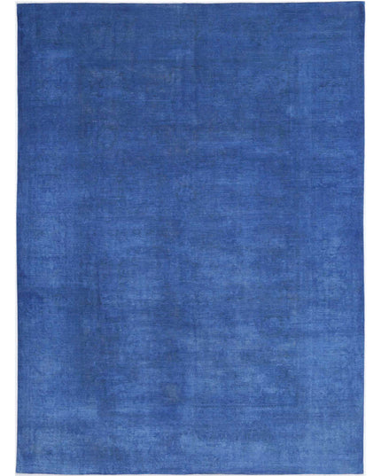 Overdye 9' 7" X 13' 6" Hand Knotted Wool Rug 9' 7" X 13' 6" (292 X 411) / Blue / Wool