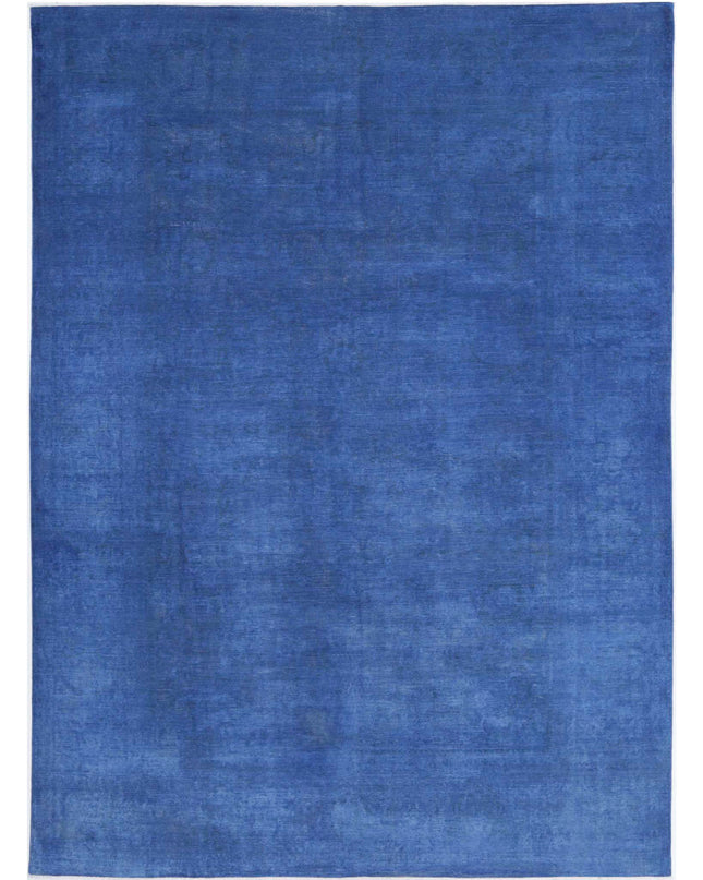 Overdye 9' 7" X 13' 6" Hand Knotted Wool Rug 9' 7" X 13' 6" (292 X 411) / Blue / Wool