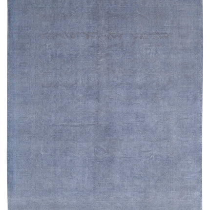 Overdye 7' 11" X 9' 10" Hand Knotted Wool Rug 7' 11" X 9' 10" (241 X 300) / Charcoal / Wool