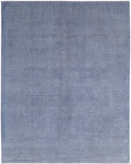 Overdye 7' 11" X 9' 10" Hand Knotted Wool Rug 7' 11" X 9' 10" (241 X 300) / Charcoal / Wool